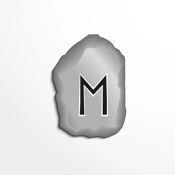 Ancienne rune sur la pierre. Illustration vectorielle . — Image vectorielle