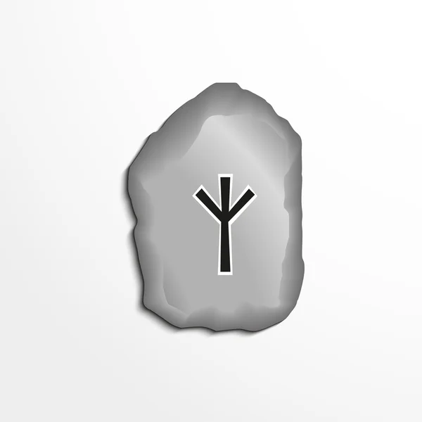 Oude rune op de steen. Vectorillustratie. — Stockvector