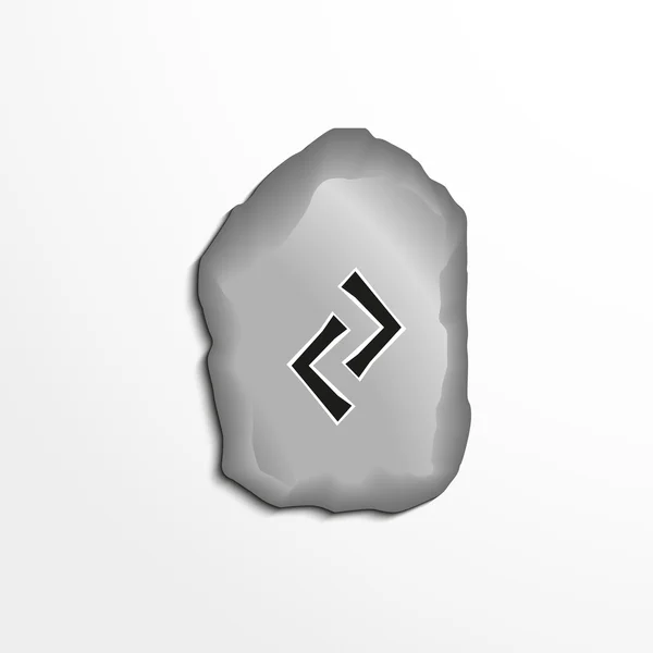 Oude rune op de steen. Vectorillustratie. — Stockvector