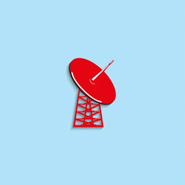 Antenna parabolica. Icona del vettore . — Vettoriale Stock