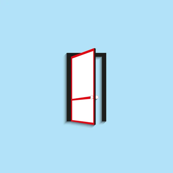 Geopende deur. Vector-pictogram. — Stockvector