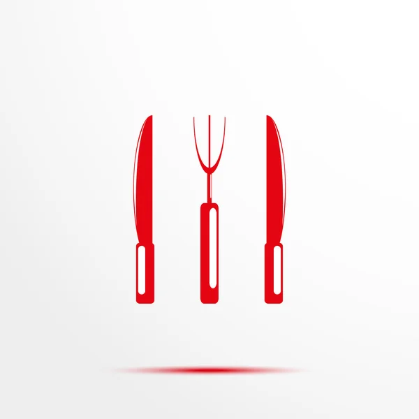 Knives and forks. Vector icon. — Stock Vector