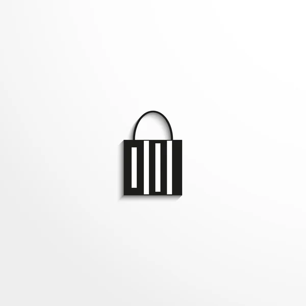 Shopping väska. Vektor icon. — Stock vektor
