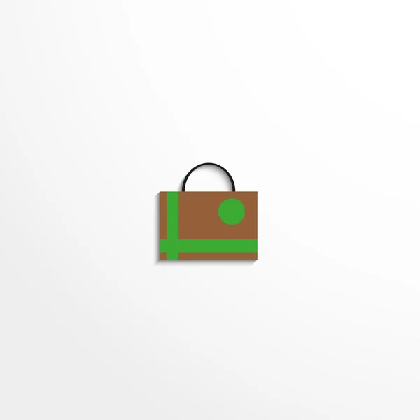 Bolsa de compras. Icono del vector . — Vector de stock