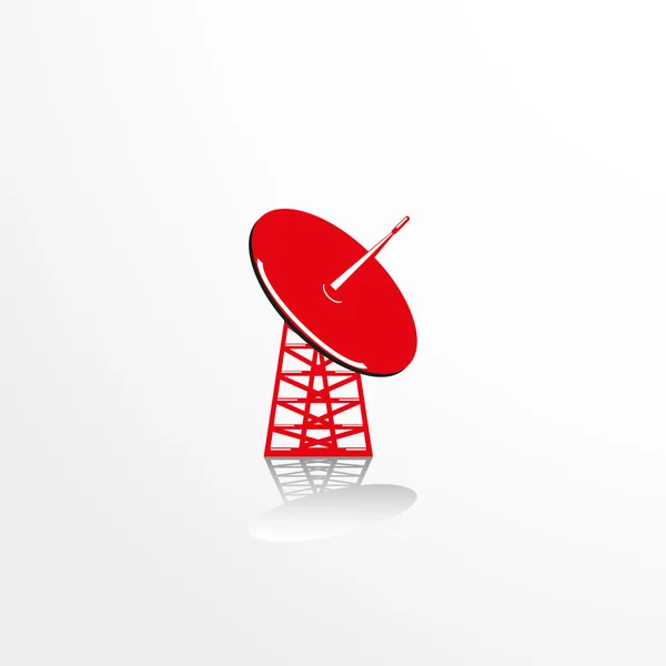 Parabolische antenne. Vector-pictogram. — Stockvector