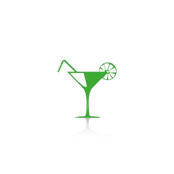 Cocktailglas mit einem Cocktail. Vektorsymbol. — Stockvektor