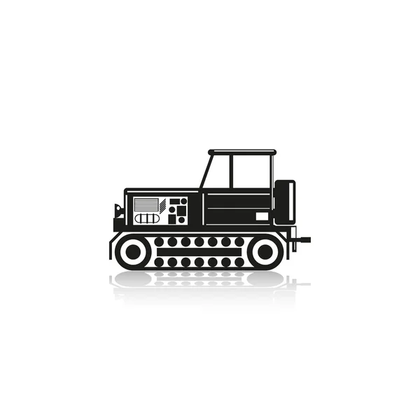 Bouwmachines. Trekker. Vector-pictogram. — Stockvector