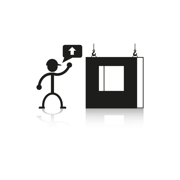 De opkomst gebouw panelen. Vector-pictogram. — Stockvector