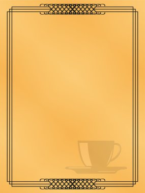 Sayfa menü restoranda. Vektör çizim.