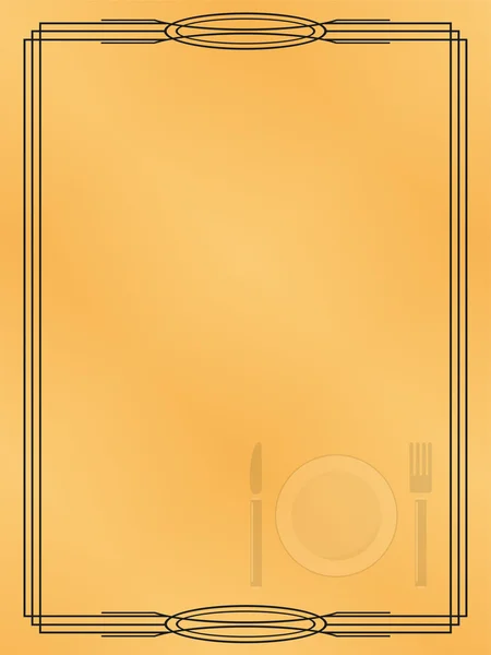 Menú de página en el restaurante. Ilustración vectorial . — Vector de stock