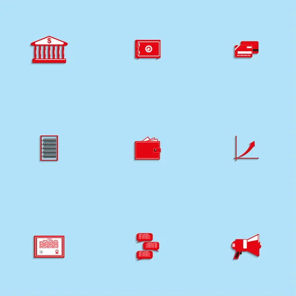 Conjunto de iconos vectoriales sobre el tema de los negocios . — Archivo Imágenes Vectoriales