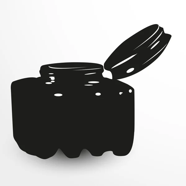 Inkwell illustration. Black and white view. — Stockfoto