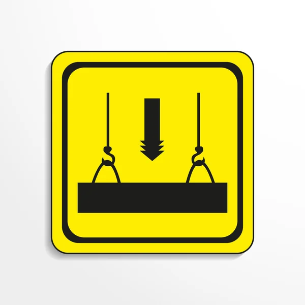 Gevaar teken. Zware goederen. Vector pictogram. — Stockvector