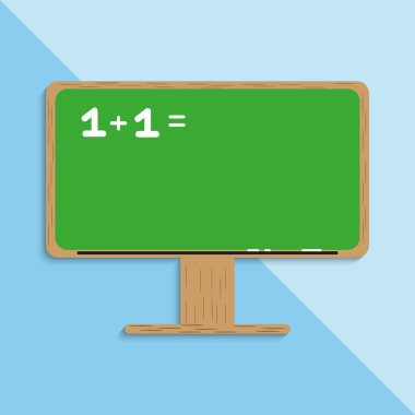 School board. Vector illustration.  The color image on the two-tone background.