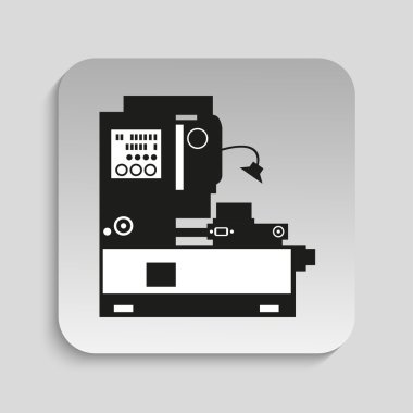 Endüstri/sanayii donatımı. Makine. Vektör simgesi.