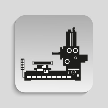 Endüstri/sanayii donatımı. Makine. Vektör simgesi.