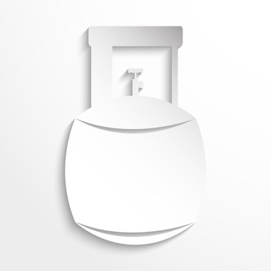 Benzin propan tankı. Vektör simgesi.