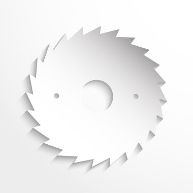 Tekerlek gördüm. Vektör simgesi.