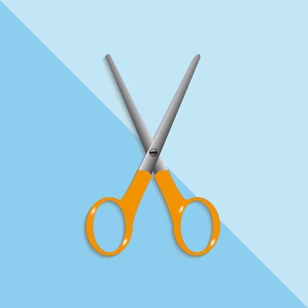 Scissors. Vector illustration.  The color image on the two-tone background. — ストックベクタ