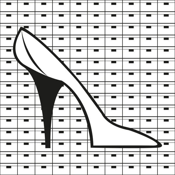 Women's shoes. Vector icon. — Stock Vector