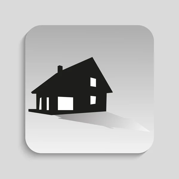 House with shadow. Vector illustration. — 스톡 벡터