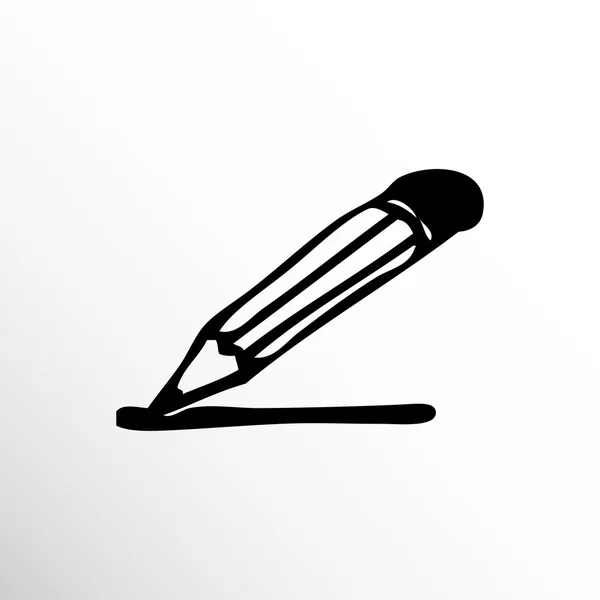 Ceruza. Vázlat stílusú. Elszigetelt fehér background. Feltételes vektor kép a vázlat stílusában. — Stock Vector