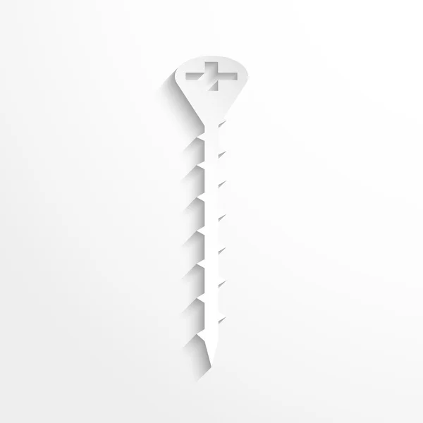 Construction screw. Vector icon. — Stock Vector