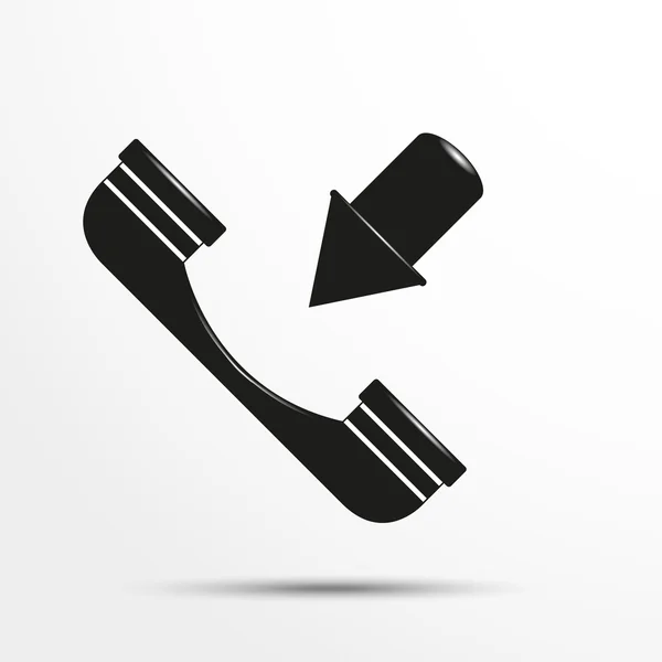 Un portatile. Simbolo della chiamata in arrivo. Icona del vettore . — Vettoriale Stock
