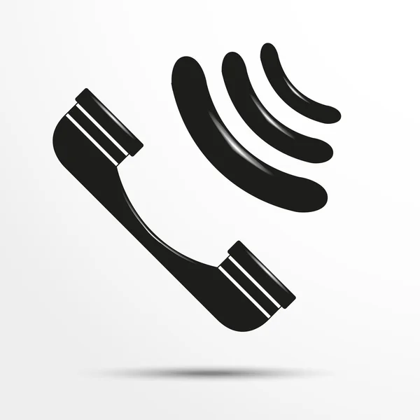 Kézibeszélő. Jelképe a bejövő hívást. Vektor ikon. — Stock Vector