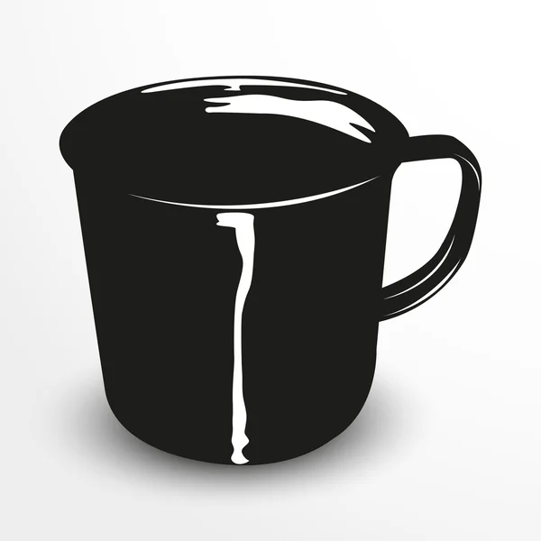 Copa. Ilustración vectorial. Vista en blanco y negro — Vector de stock