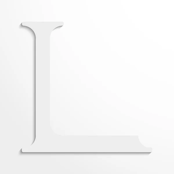 Letter of the Latin alphabet. Vector illustration. Dark gray image letters on a light gray background. — Stockvector