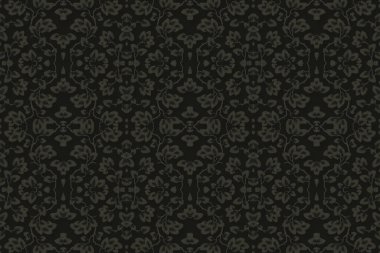 Görüntü, küçük çiçeklerden oluşan ince ve karmaşık bir desen sunuyor. Tekrarlayan bir dizayn ile düzenlenmiş. Koyu renk çiçekli desenler, küçük, karmaşık detaylara sahip çiçekler, tekrarlanan bir dizayn ile düzenlenmiş.. 