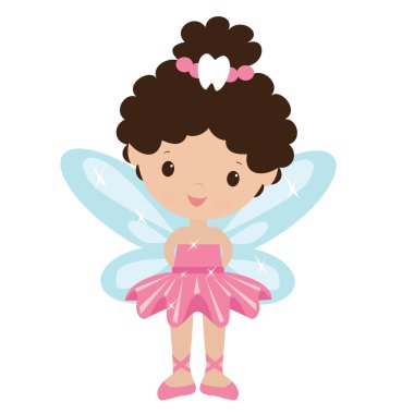 Küçük sevimli diş perisi vektör çizimi