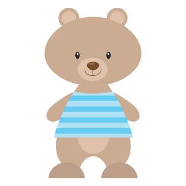 Komik ayı vektör karikatürü çizimi