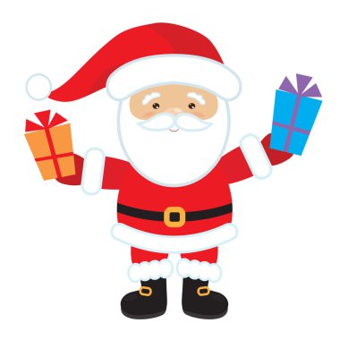 Noel Baba vektör karikatür çizim