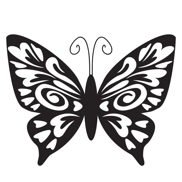 Farfalla Vettore Cartone Animato Illustrazione — Vettoriale Stock