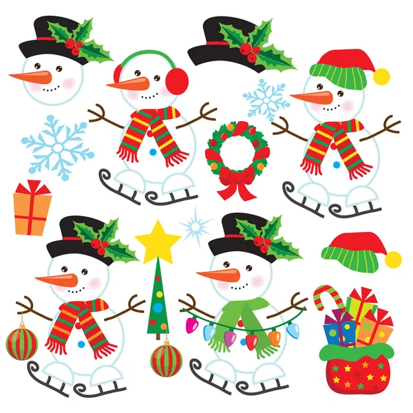 Snowman vector illustration — Stock Vector