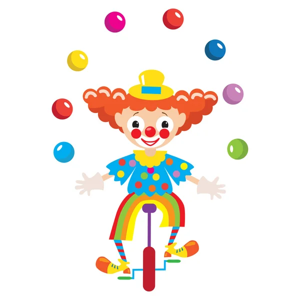 Circo payaso vector ilustración — Vector de stock