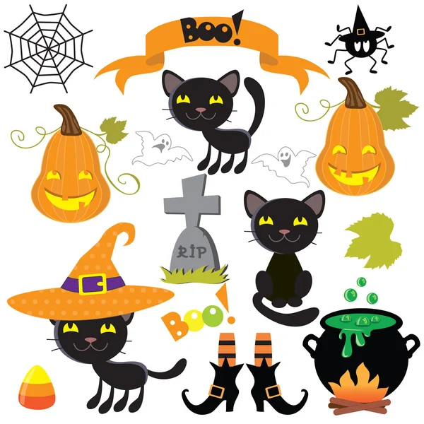 Halloween-Katze Vektor Illustration — Stockvektor