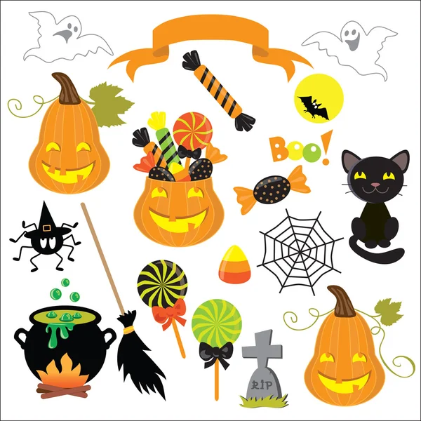 Halloween-Kürbis-Vektor-Illustration — Stockvektor