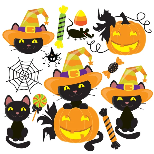 Halloween-Katze Vektor Illustration — Stockvektor