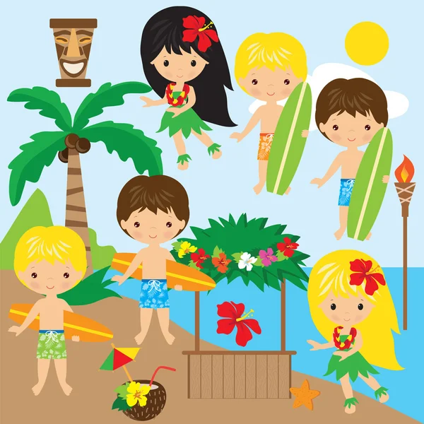 Hawaii vector ilustración — Archivo Imágenes Vectoriales