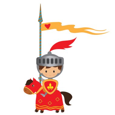 Ortaçağ şövalyesi çizimi