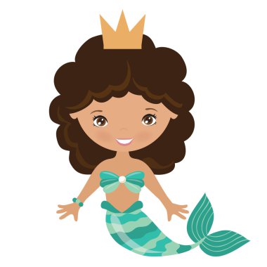 Deniz kızı vektör çizim
