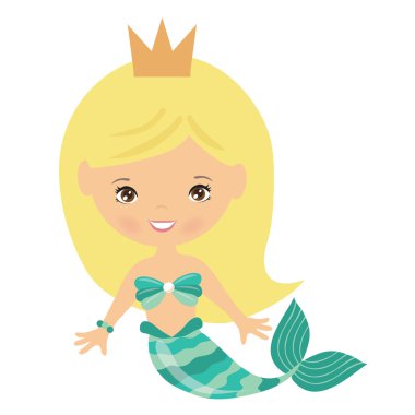 Deniz kızı vektör çizim