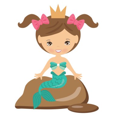 Deniz kızı vektör çizim