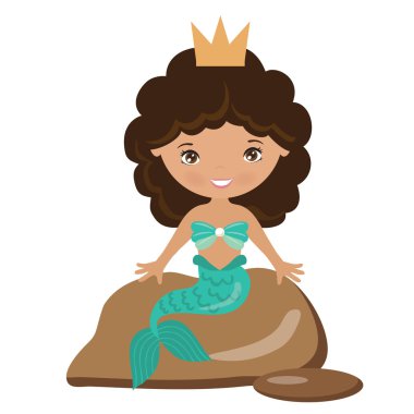 Deniz kızı vektör çizim