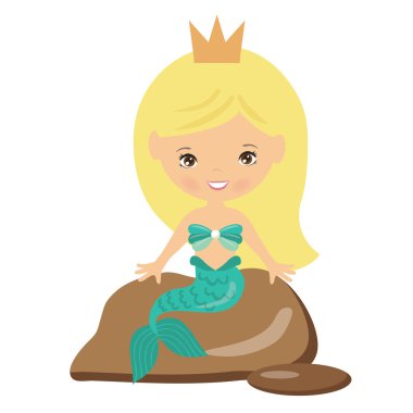 Deniz kızı vektör çizim