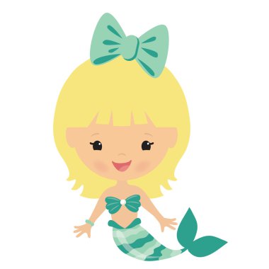 Deniz kızı vektör çizim