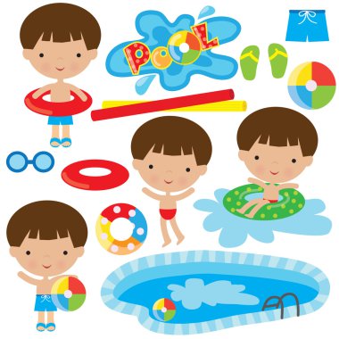 Havuzu vektör çizim